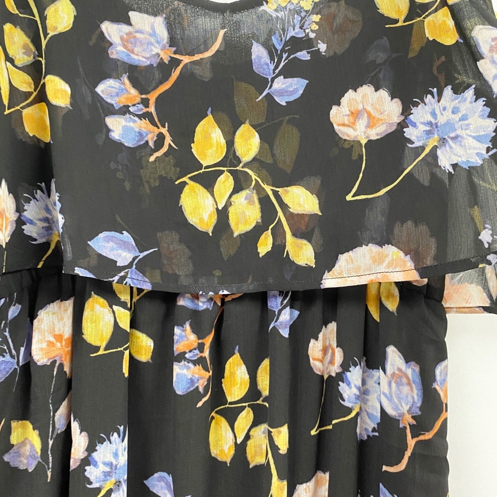 Black Floral Spaghetti Strap Maxi Dress - Picture 6 of 9